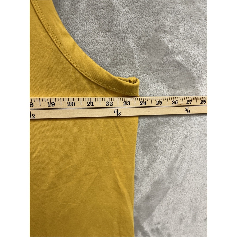 Calvin Klein Dress Women's 1X Midi Tank Sleeveless Beachy Mustard Yellow Coastal - Picture 4 of 6